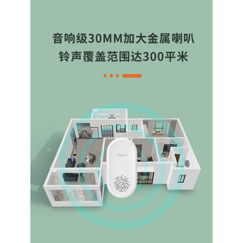 牧丶锐门铃无线家用超远距离遥控新款电子门钟老人呼叫器提示电门