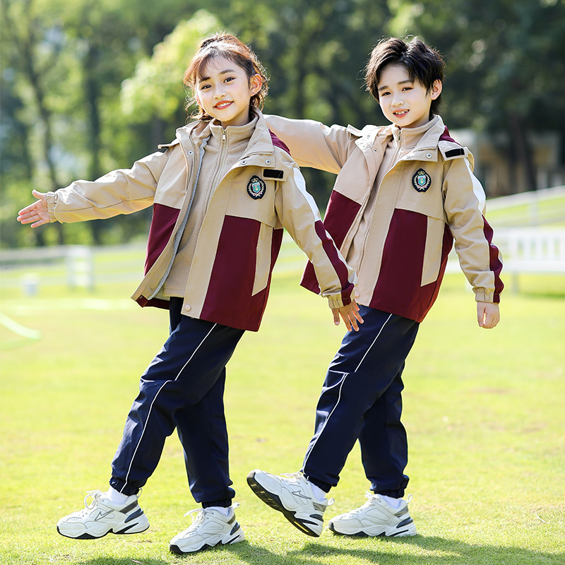 小学生校服春秋装冲锋衣班服校服一年级秋冬套装英伦风幼儿园园服