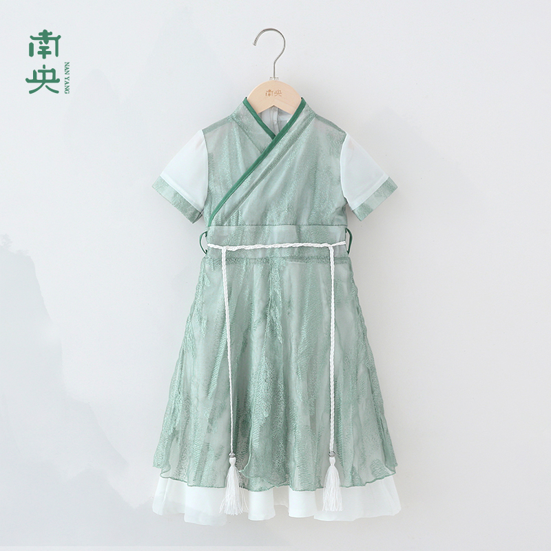 汉服男童夏季薄款儿童唐装飞鱼服宋朝明制长袍中国风男孩古装高端
