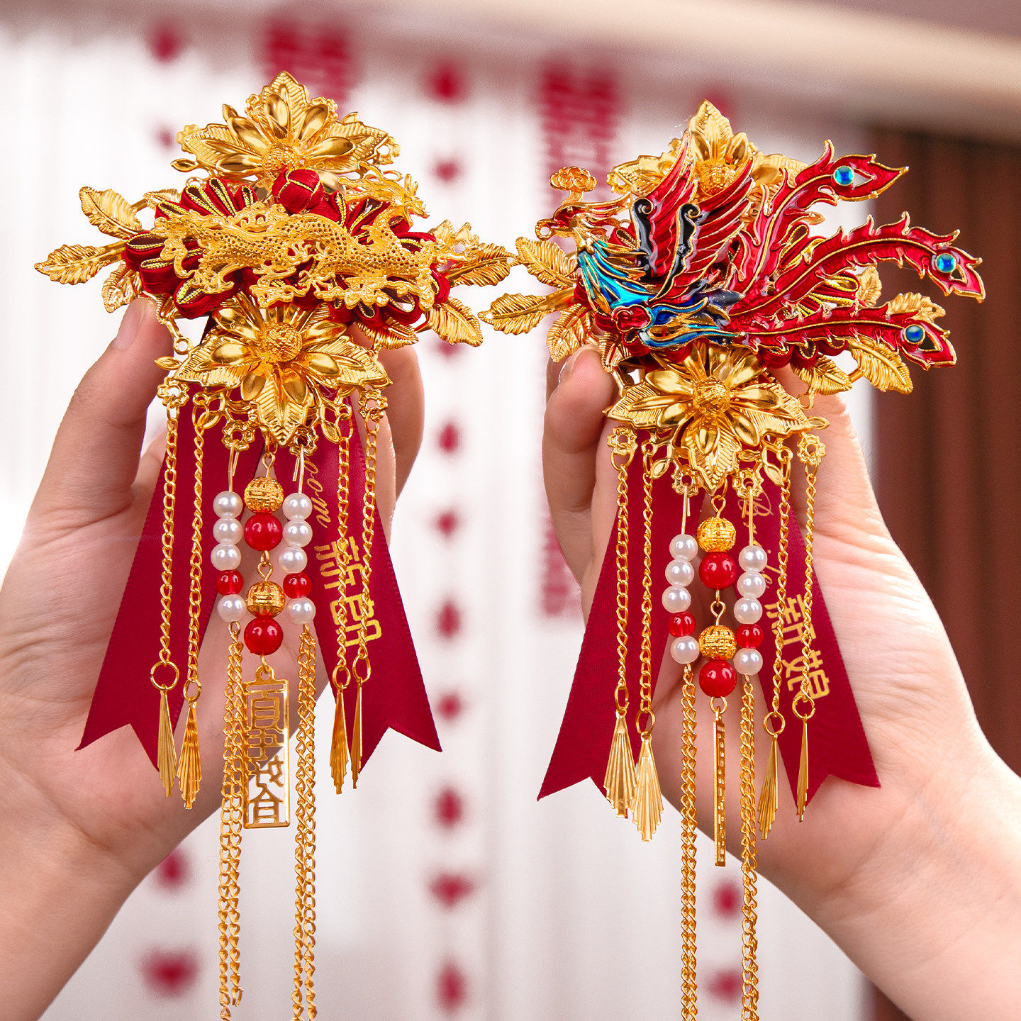 龙凤呈祥胸花结婚用新郎新娘高级胸针别花婚礼全套家人一对装襟花