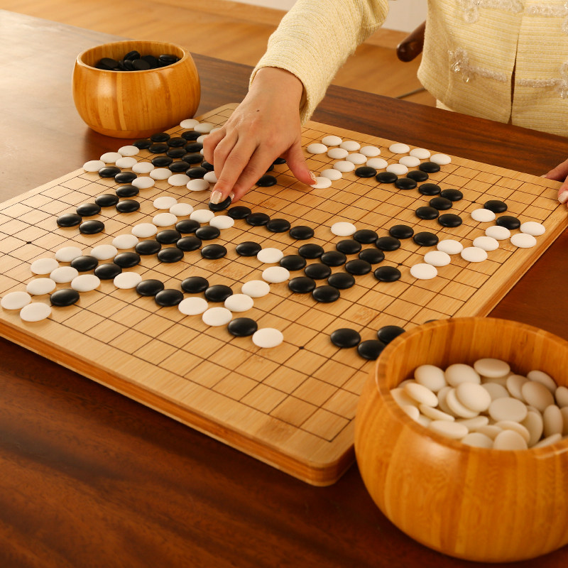 围棋儿童初学套装成人学生比赛黑白五子棋19路13路围棋盘送书送包,运动/瑜伽/健身/球迷用品,围棋,淘宝优惠券,粉丝福利购,淘宝优惠卷