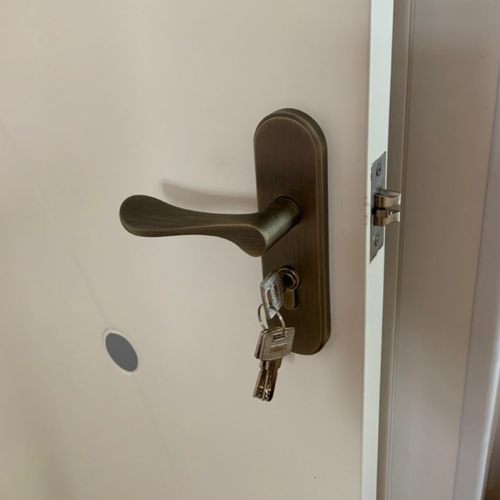 青古铜门锁室内卧室房间拉手简约欧式实木门锁静音锁具把手