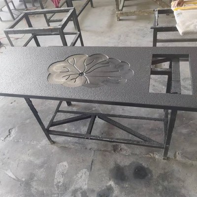 新款火烧石功夫茶台面板定制家用室外黑色大理石一体大茶盘包邮