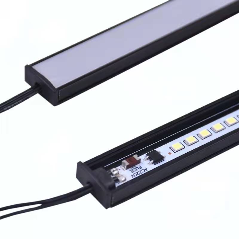 免开槽LED超薄硬灯条黑色铝槽 220V家用贴片线条灯酒柜货架展柜灯