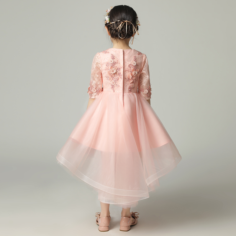 公主裙女童婚纱裙小主持人儿童生日晚礼服小花童钢琴表演服蓬蓬纱