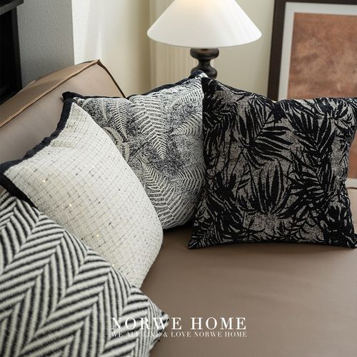 抱枕样板间软装高级感枕套酒店腰枕意式轻奢大马士革沙发靠枕靠垫