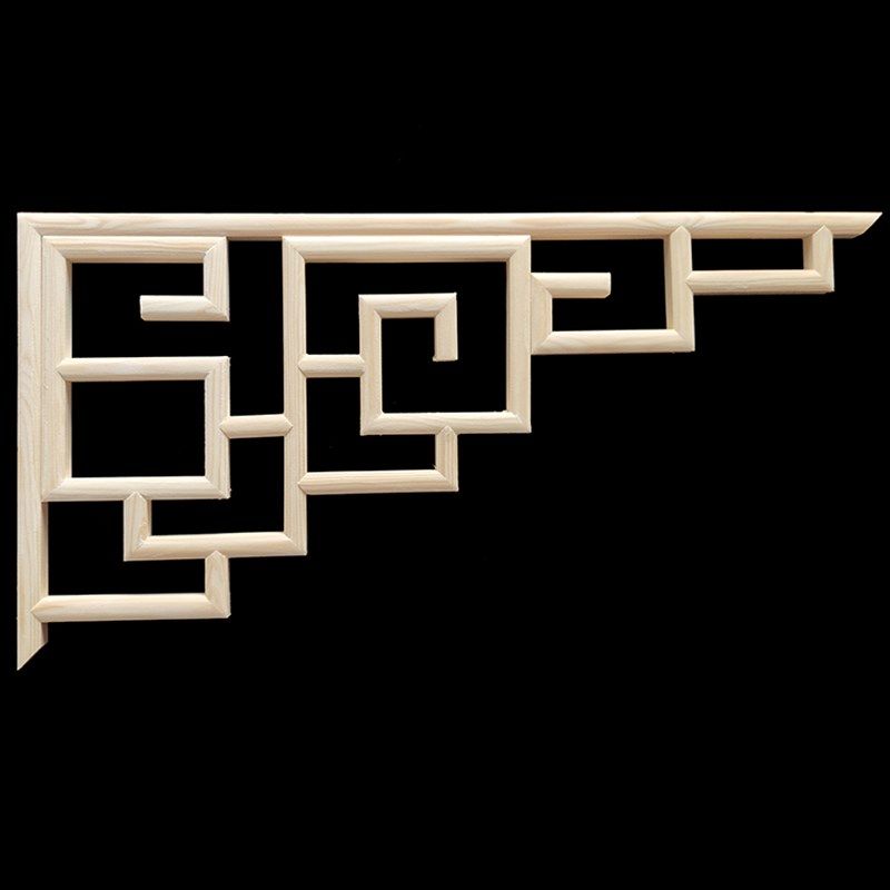 东阳木雕实木角花门楣垭口装修花格新中式仿古枪角背景墙镂空梁拖