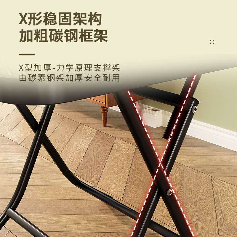 简易折叠桌方桌小户型阳台圆桌简约家用餐桌可折叠户外正方形桌子