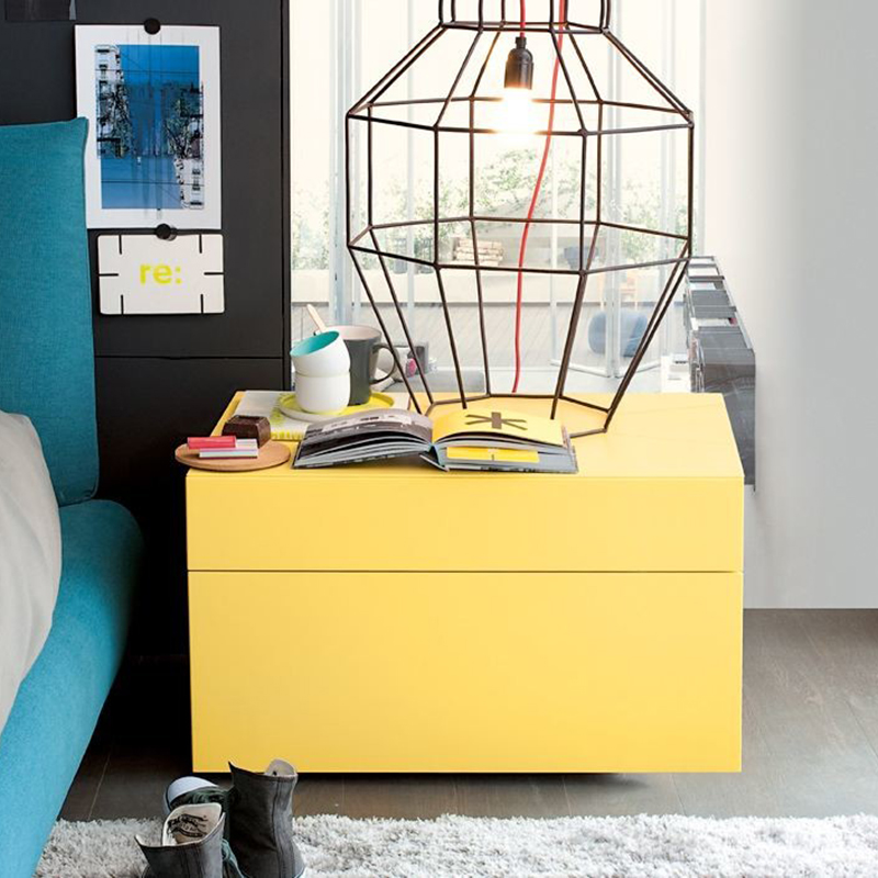 意大利极简北欧床头柜设计师三斗柜抽屉式储物柜床边柜五斗柜组合