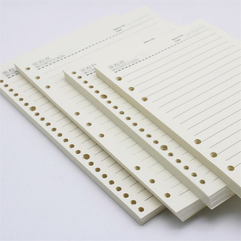 3本装活页笔记本替芯活页芯纸替换芯A5B5米黄护眼6孔9孔20孔26
