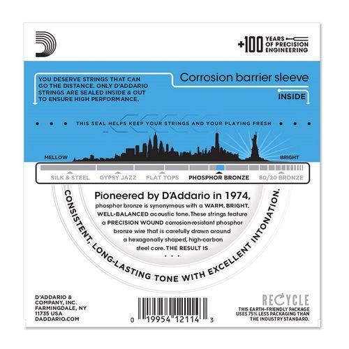 美产达达里奥 EJ16 15 26 17 民谣吉他琴弦 木吉他套弦6根 多款