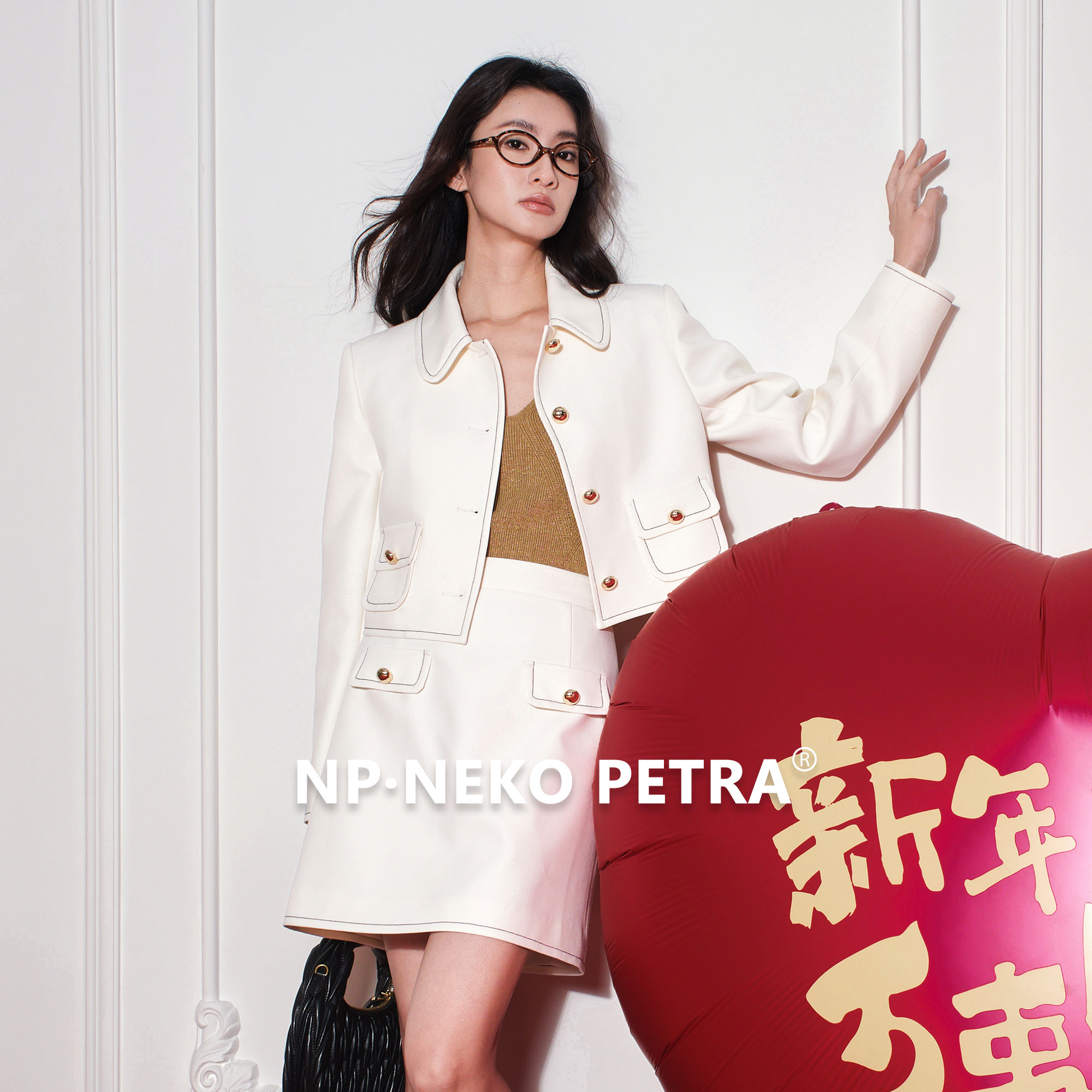 限时清仓特卖/法式千金白色小香风套装裙女春秋减龄小个子两件套