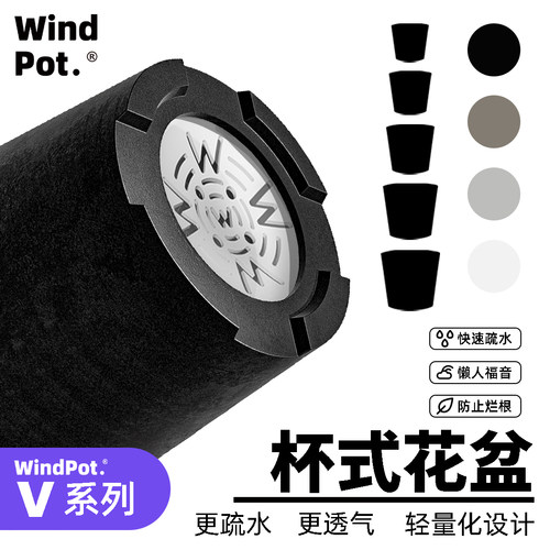 windpot树脂花盆仙人球花盆块根