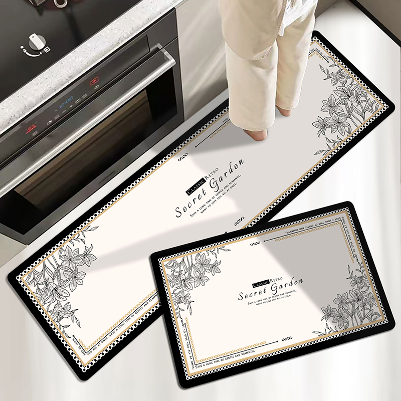 醇线时尚厨房专用地垫吸水矽藻泥家用防滑防摔可定制耐脏脚垫地毯