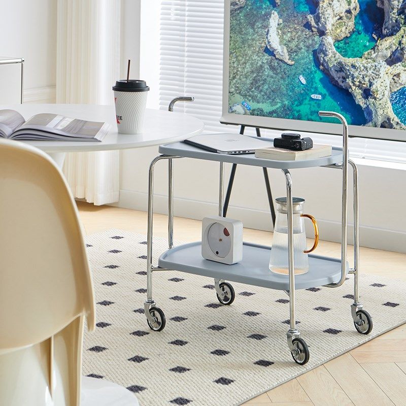 北欧中古可移动边几小户型家用奶油风小推车客厅沙发角几网红茶几