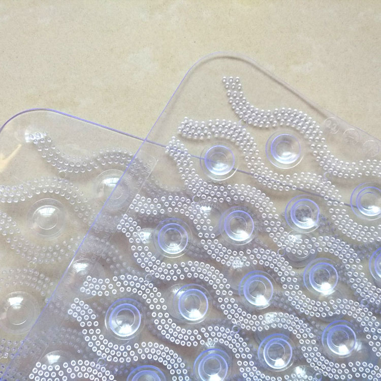 酒店浴室防滑垫透明白色PVC防摔地垫宾馆洗澡淋浴房间厕所长浴缸