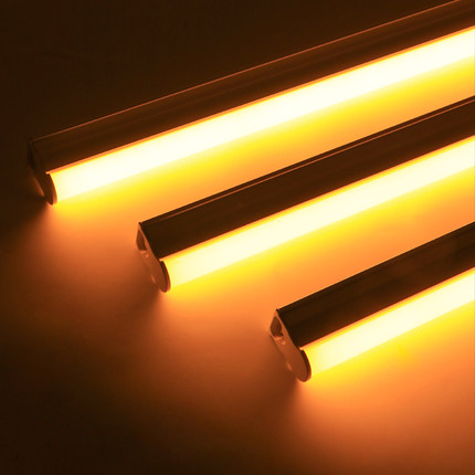 金黄色灯管黄光氛围门头led灯条T5T8一体KTV酒吧广告装修灯带装饰