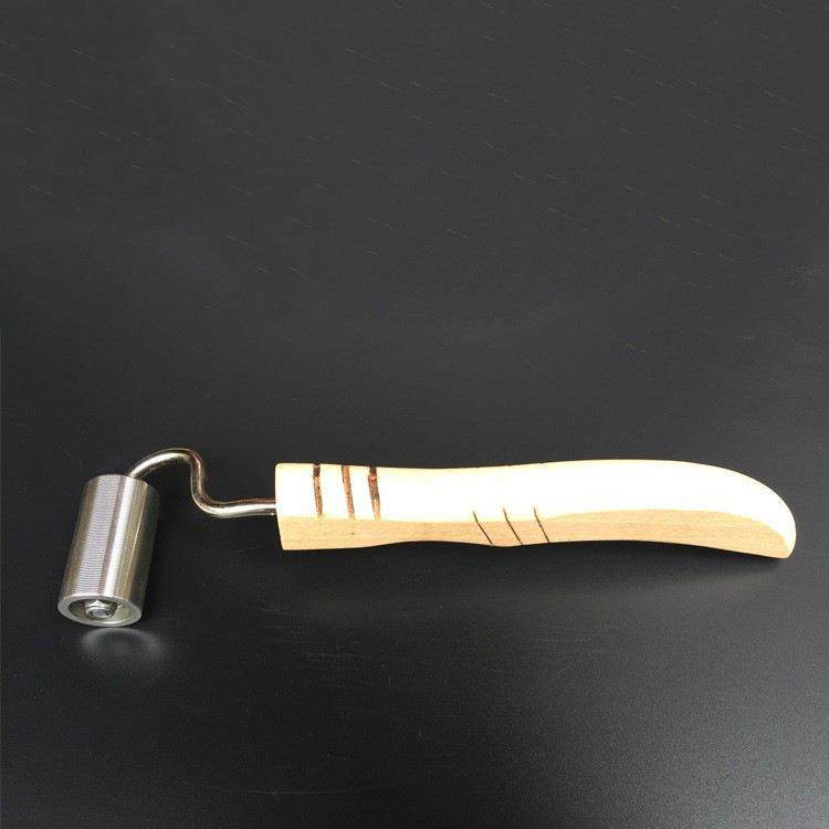 专业优质贴壁纸墙纸工具专业级4cm不锈钢压轮木柄接缝平压滚轮