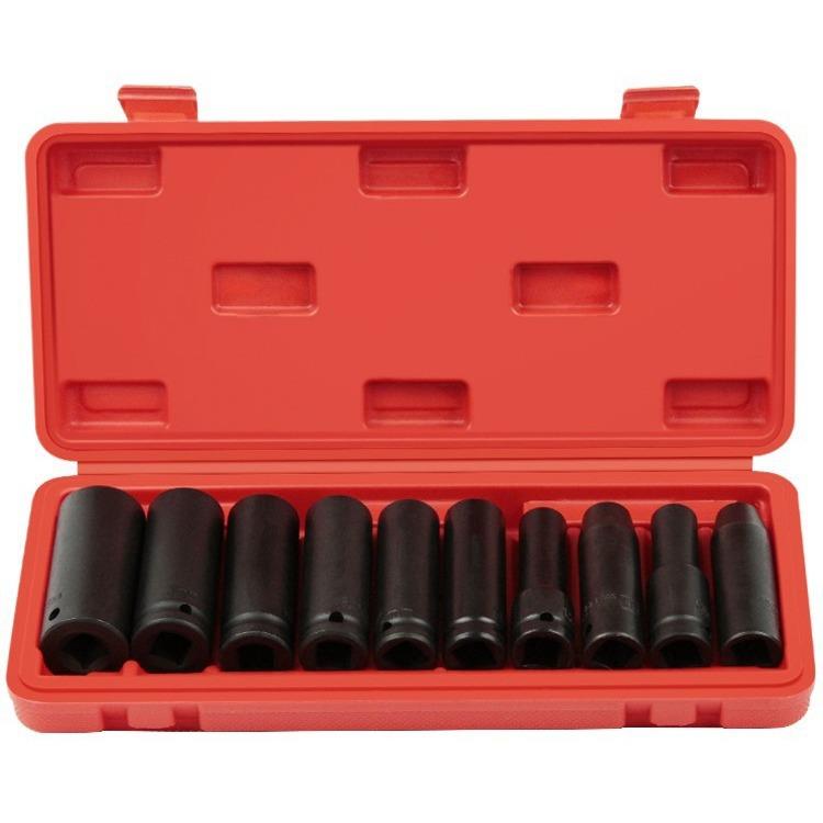 工厂直销珞钼钢气动风炮1/2大飞六角长套筒10件套10PCS工具组合
