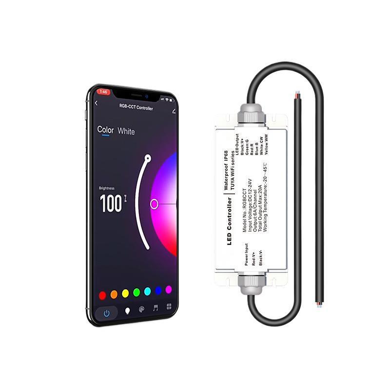 户外防水无线遥控开关控制器 LED灯带RGBWC防水控制器 音乐控制器