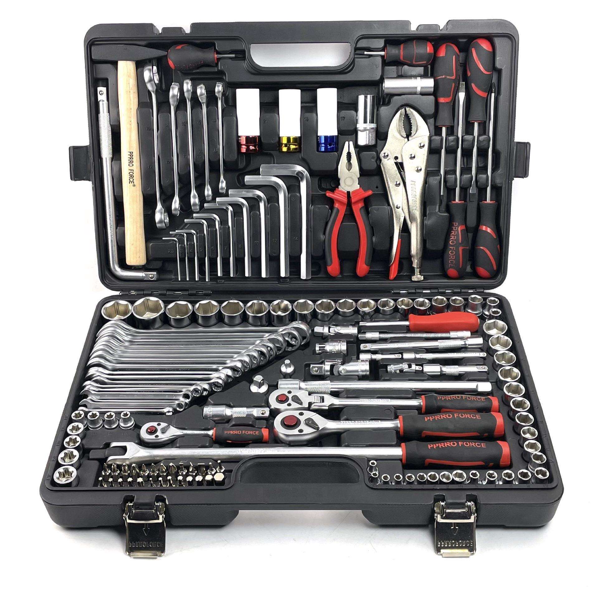 意德工具公制142件套汽修工具组套扳手棘轮套筒组套全套142件套