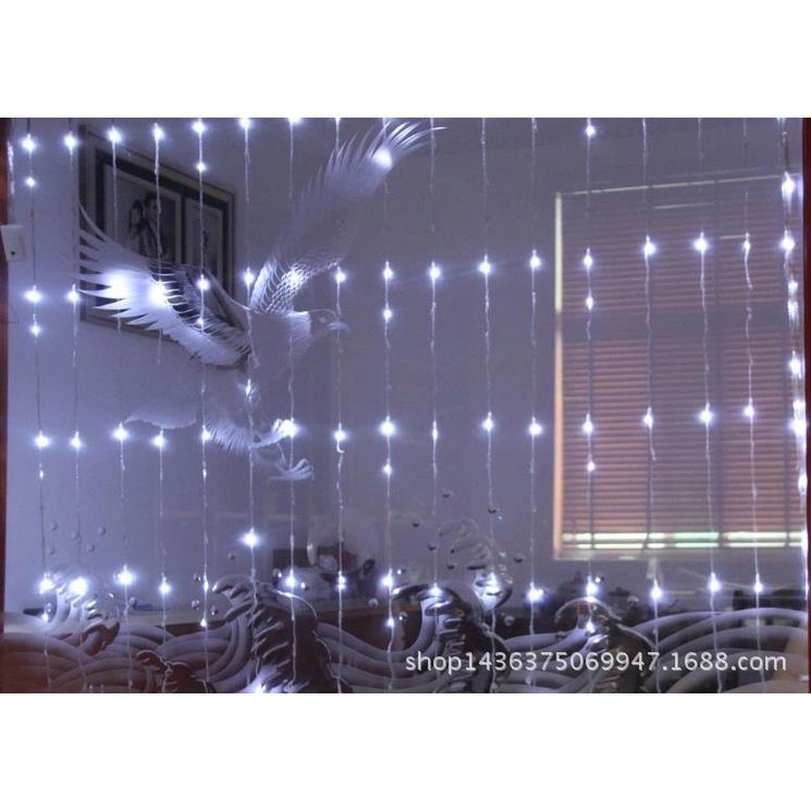 2*2.5米480LED白窗帘瀑布流水跑马灯 背景装饰婚庆道具灯节日彩灯