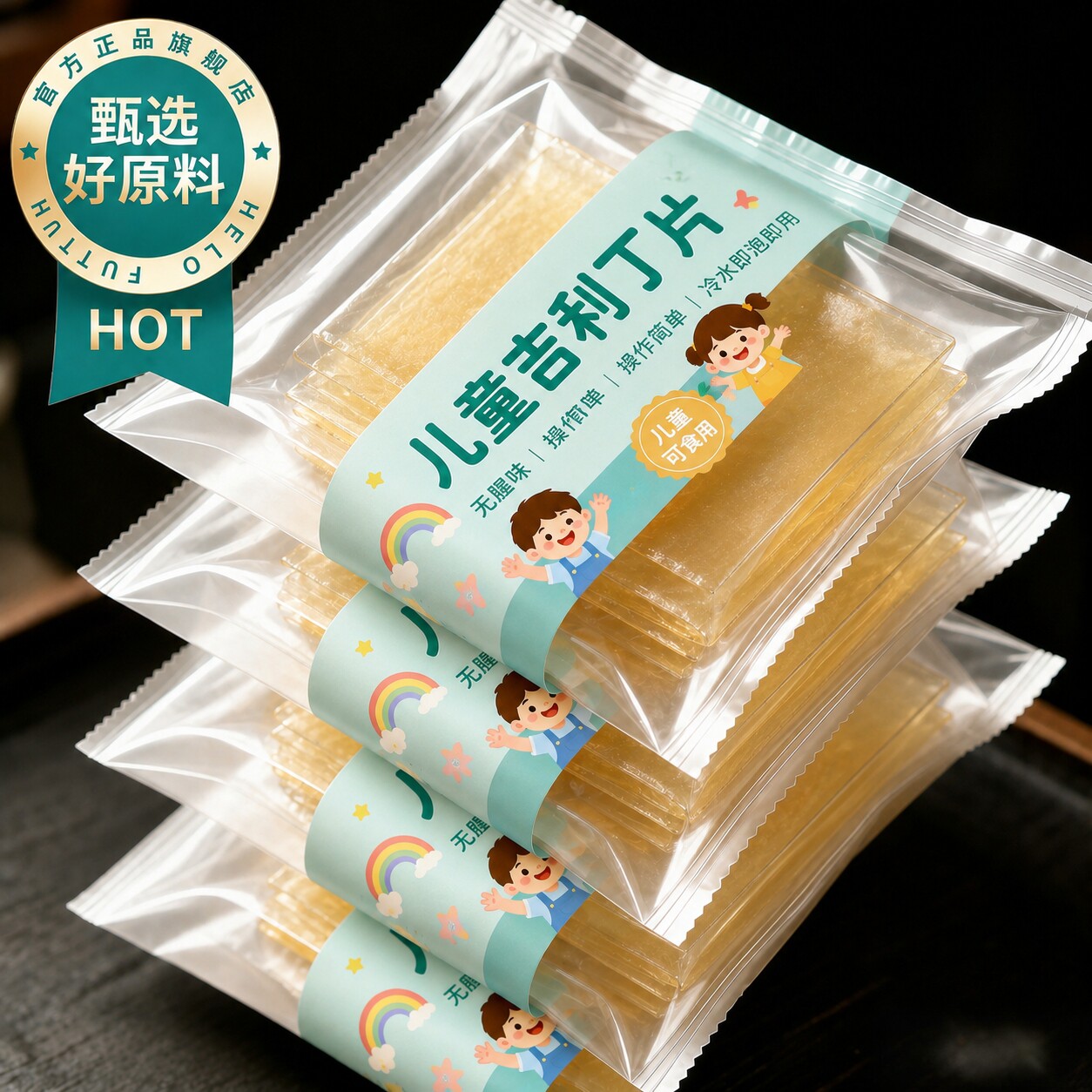 牛骨提胶吉利丁片儿童可食用特级甄选吉利丁片官方旗舰店食品级图片