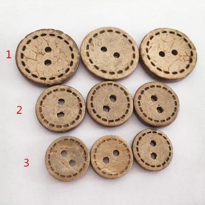 新款仿椰壳纽扣毛衣玩偶衣服扣圆形扣子手工diy咖色棕色百搭复古