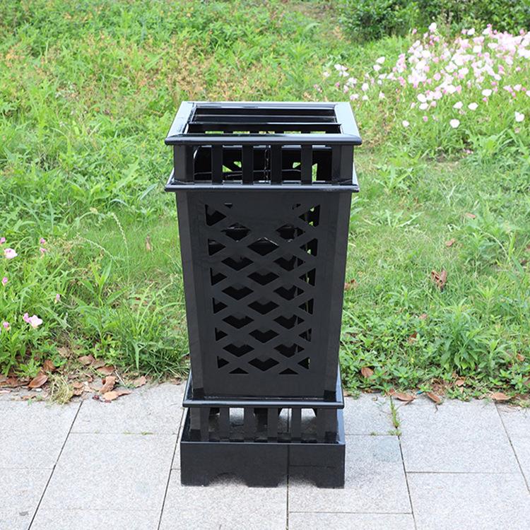 铸铁北欧风格户外果皮箱欧式垃圾桶花篮单桶创意景观公园垃圾桶