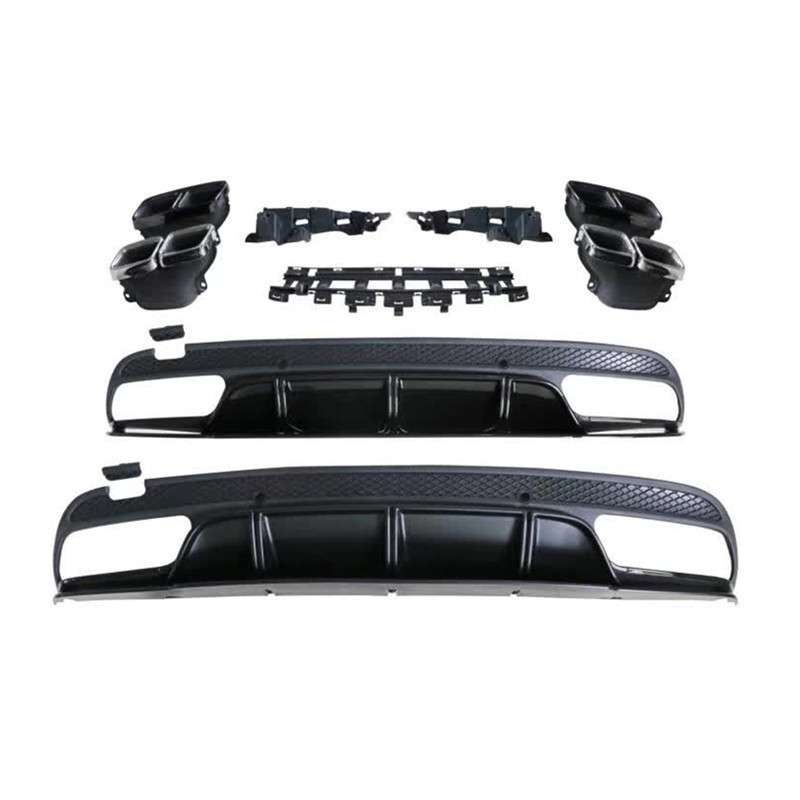 适用于AMG款尾喉尾唇C43奔驰c级尾唇w205改装C200尾喉四出尾嘴