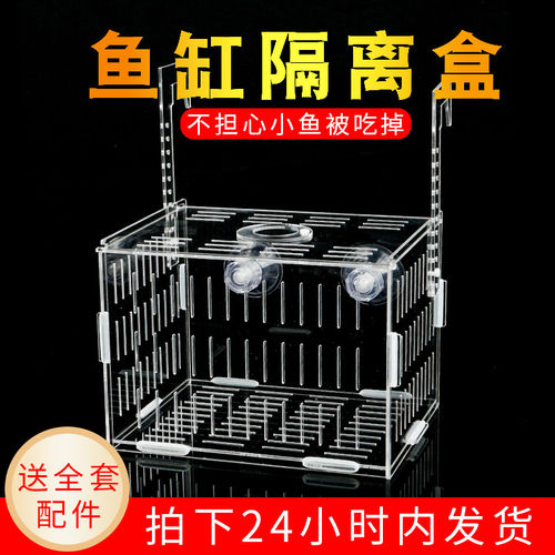 鱼缸隔离盒孔雀鱼繁殖盒乌龟苗