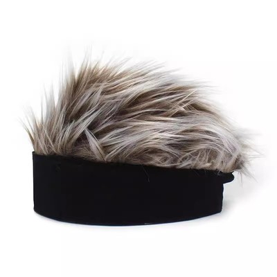 发帽子男士酷帅青头王雷同款头一体假发时尚春季9ac378b2潮流网红