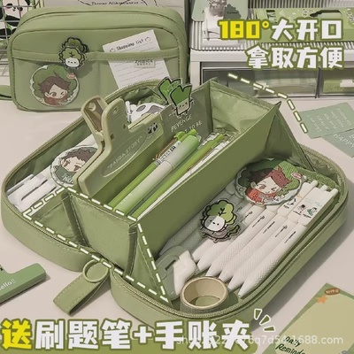 2025网红爆款暗藏玄机的笔袋指纹文具盒多功能黑科技铅笔盒文具袋