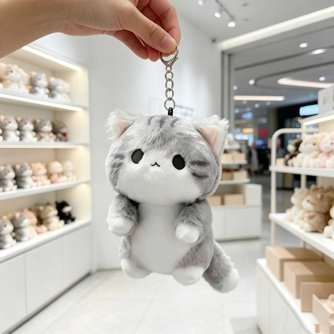 可爱软萌猫咪毛绒挂件钥匙扣书包