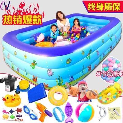 婴幼儿后地垫打气泵家里充气x汽包活动修J复儿童游泳池家用小号超