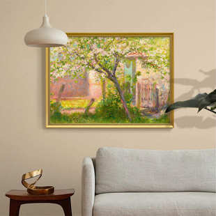 二狗姑娘 露台上的花3幅 法式客厅餐厅装饰画墙壁画挂画墙画墙面