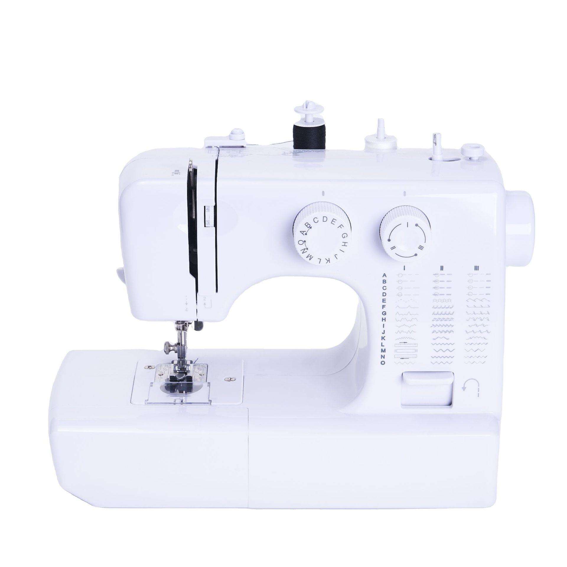 2025跨境818家用多功能双针迷你缝纫机锁边钉扣眼45线型针车