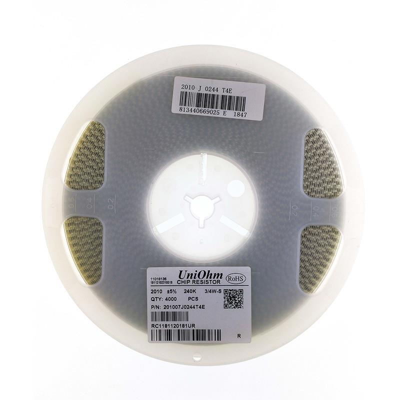2010贴片电阻精度5%全系列阻值0R~1M 1R 100R 1K 3K3 4K7 10K 1M