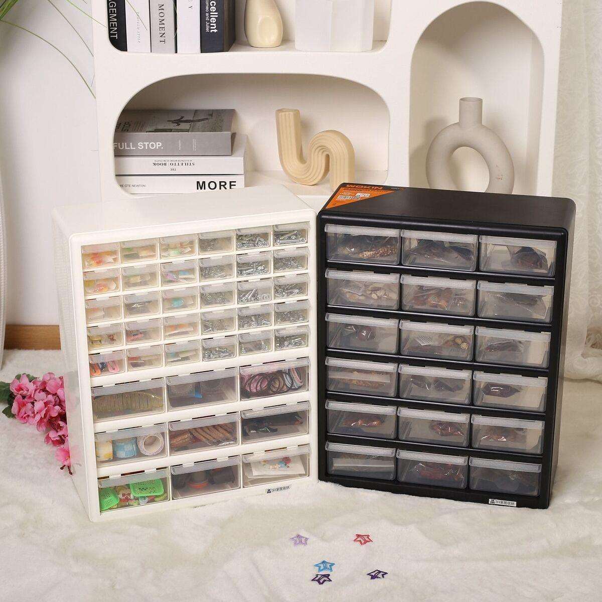 抽屉式零件盒收纳柜箱家用分格塑料透明工具盒物料盒子大容量
