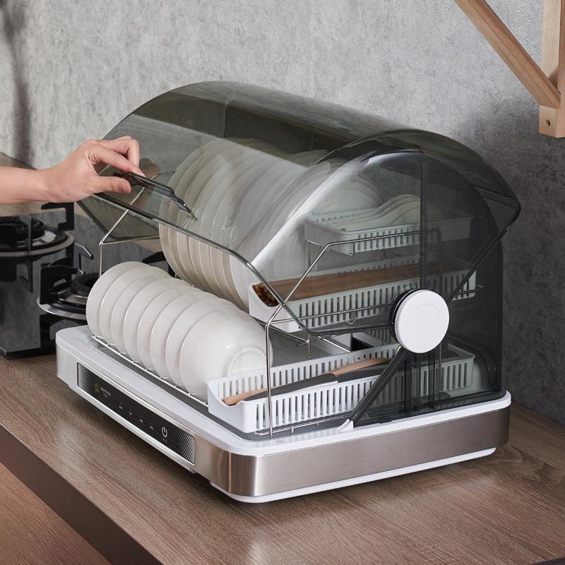 消毒不锈钢碗架沥水架子家用碗柜收纳餐具柜厨房置物架碗碟收纳盒