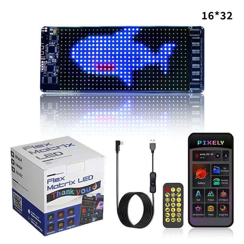 LED车载柔性屏无线发送字幕显示屏汽车后窗广告智能车贴软屏全彩