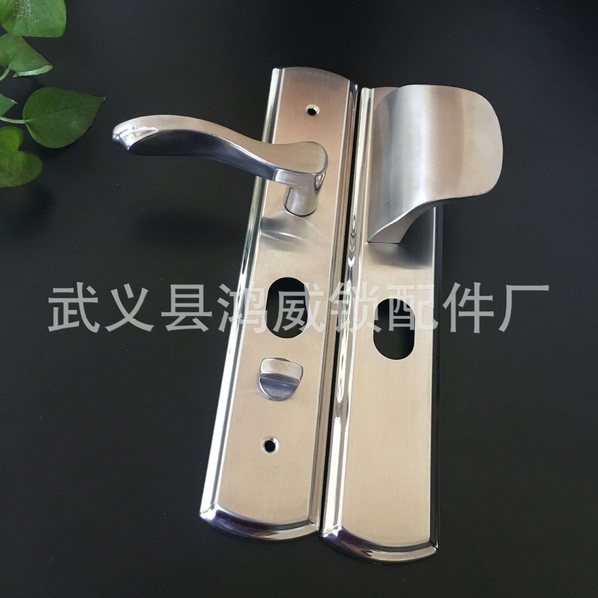 门锁热卖304不锈钢防盗门机械门锁防盗门拉手单开面板大门通用型