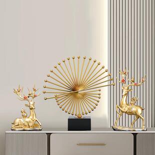 客厅电视柜摆件家里轻奢高档地台面酒柜装饰品入门入户玄关家居鹿