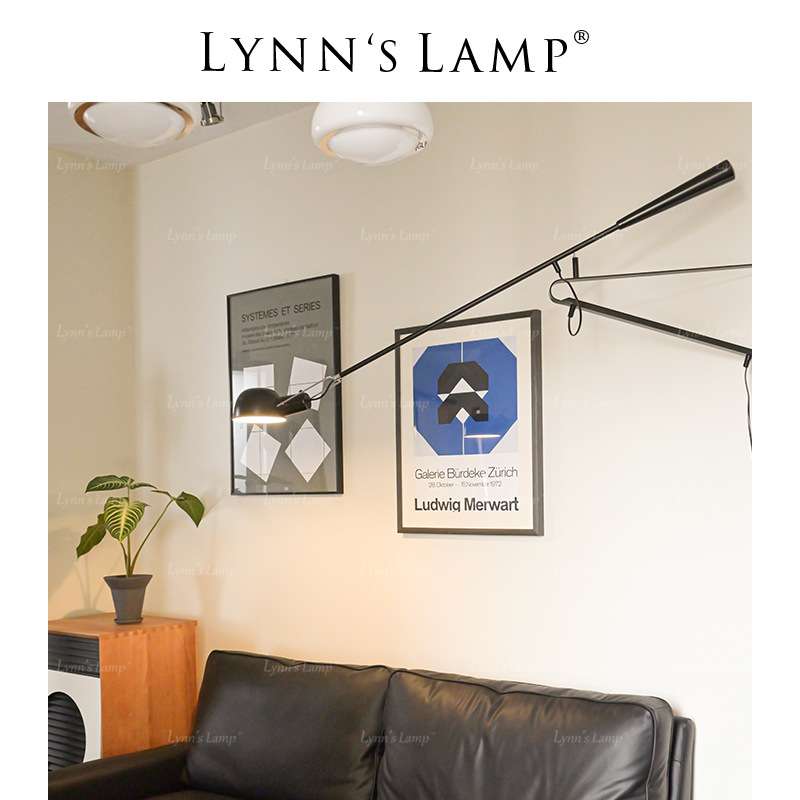 Lynn's立意 意大利极简flos壁灯 长臂设计师工业风客厅卧室摇臂灯