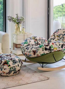 轻奢单人懒人摇椅沙发躺椅家用客厅阳台休闲蜗牛摇摇椅子