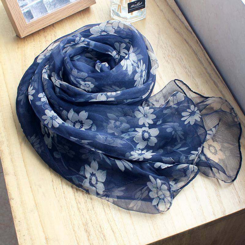 真丝杭州四季丝巾桑蚕丝韩国纱巾女士长版百搭春秋夏季薄款围巾