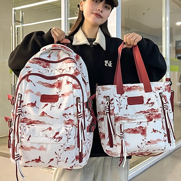 高颜值减负轻便书包女初中生高中学生2025新款大容量小学生双肩包