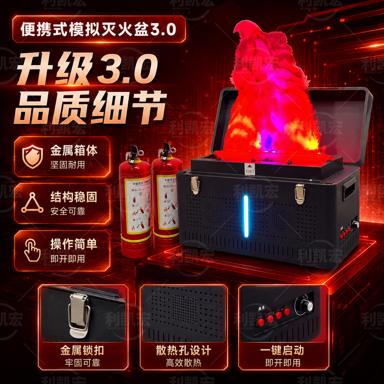 模拟火焰器教学消防火焰熄灭培训模拟虚拟仿真灭火盆演练设备租赁