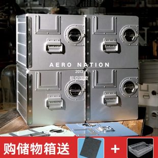 收纳柜航柜飞机空文件柜下可移动带锁桌铝 加厚收纳箱储物箱抽屉式