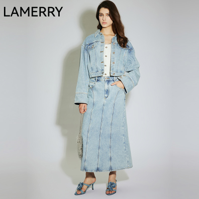 LAMERRY/朗美睿复古短款牛仔外套女时尚百搭休闲2025春夏新款